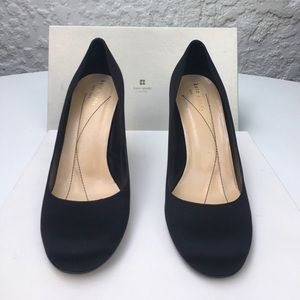Kate spade black satin pump. Black, size 7